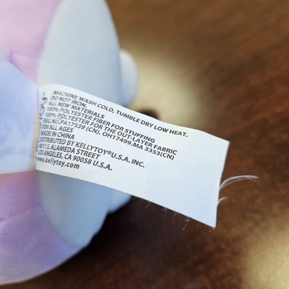 9" Squishmallows Cam the Cat Hug Mees Pink Cat with Heart Plush - Picture 4 of 5